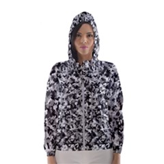 Camouflage Bw Women s Hooded Windbreaker by JustToWear