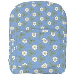 Flowers Leaves  Floristic Pattern Full Print Backpack by SychEva