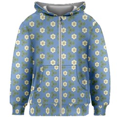 Flowers Leaves  Floristic Pattern Kids  Zipper Hoodie Without Drawstring by SychEva