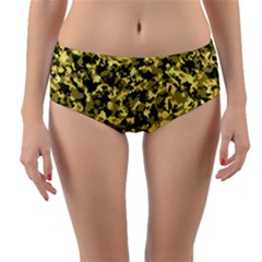 Camouflage Sand  Reversible Mid-waist Bikini Bottoms by JustToWear