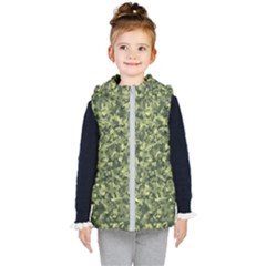 Camouflage Green Kids  Hooded Puffer Vest by JustToWear