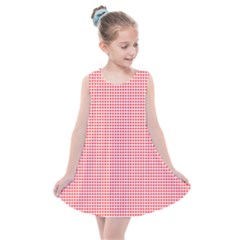 Dots Red On White Kids  Summer Dress by JustToWear