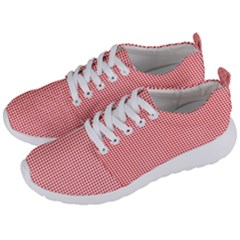 Dots Red On White Men s Lightweight Sports Shoes