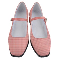 Dots Red On White Women s Mary Jane Shoes