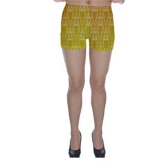 Orange Triangles Skinny Shorts by JustToWear