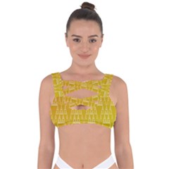 Orange Triangles Bandaged Up Bikini Top by JustToWear