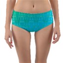 Blue triangles Reversible Mid-Waist Bikini Bottoms View3