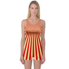 Sun Rays One Piece Boyleg Swimsuit by JustToWear
