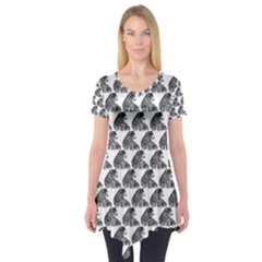 Leopard Short Sleeve Tunic  by Sparkle