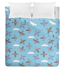 Birds In The Sky Duvet Cover Double Side (queen Size) by SychEva