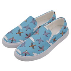 Birds In The Sky Men s Canvas Slip Ons by SychEva