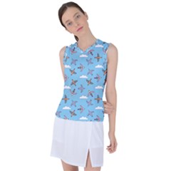 Birds In The Sky Women s Sleeveless Sports Top by SychEva