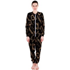 Modern Intricate Print Pattern Onepiece Jumpsuit (ladies)  by dflcprintsclothing