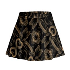 Modern Intricate Print Pattern Mini Flare Skirt by dflcprintsclothing