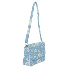 Blue Fantasy Shoulder Bag With Back Zipper by Eskimos