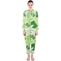 Green Leaves Hooded Jumpsuit (ladies)  by Eskimos