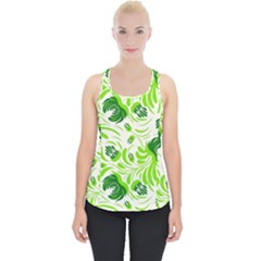 Green leaves Piece Up Tank Top