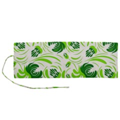 Green Leaves Roll Up Canvas Pencil Holder (m) by Eskimos