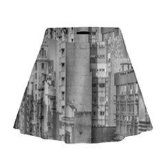 Aerial View Montevideo Uruguay Mini Flare Skirt by dflcprintsclothing