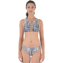 Aerial View Montevideo Uruguay Perfectly Cut Out Bikini Set by dflcprintsclothing