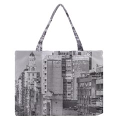 Aerial View Montevideo Uruguay Zipper Medium Tote Bag by dflcprintsclothing