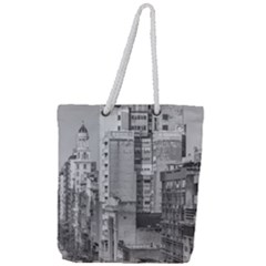 Aerial View Montevideo Uruguay Full Print Rope Handle Tote (large) by dflcprintsclothing