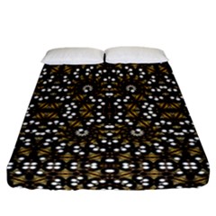Modern Geometric Ornate Pattern Fitted Sheet (california King Size) by dflcprintsclothing
