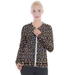 Modern Geometric Ornate Pattern Casual Zip Up Jacket by dflcprintsclothing