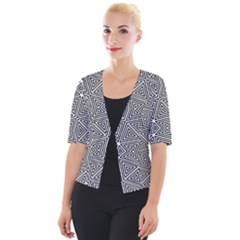 Pattern Formes Geometriques Cropped Button Cardigan by kcreatif