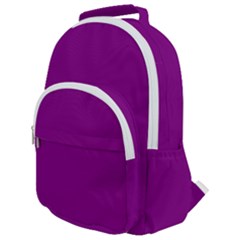 Color Purple Rounded Multi Pocket Backpack by Kultjers