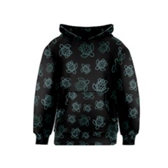 Blue Turtles On Black Kids  Pullover Hoodie by contemporary