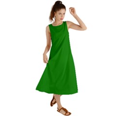 Color Green Summer Maxi Dress by Kultjers