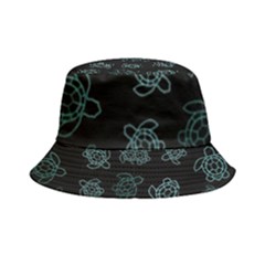 Blue Turtles On Black Inside Out Bucket Hat by contemporary