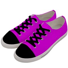 Color Fuchsia / Magenta Men s Low Top Canvas Sneakers by Kultjers