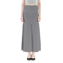 Color Grey Full Length Maxi Skirt by Kultjers