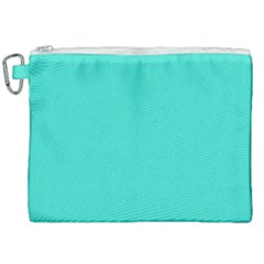 Color Turquoise Canvas Cosmetic Bag (xxl) by Kultjers