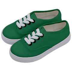 Color Sea Green Kids  Classic Low Top Sneakers by Kultjers