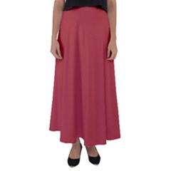 Color Brown Flared Maxi Skirt by Kultjers