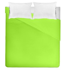 Color Green Yellow Duvet Cover Double Side (queen Size) by Kultjers