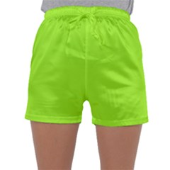 Color Green Yellow Sleepwear Shorts by Kultjers