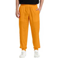 Color Dark Orange Men s Elastic Waist Pants by Kultjers