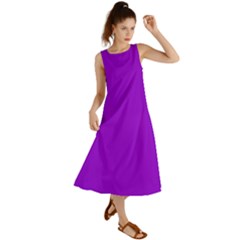 Color Dark Violet Summer Maxi Dress by Kultjers