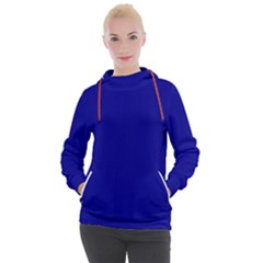 Color Dark Blue Women s Hooded Pullover