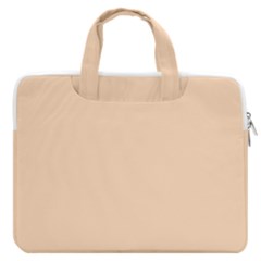 Color Peach Puff Macbook Pro Double Pocket Laptop Bag (large) by Kultjers