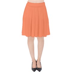 Color Coral Velvet High Waist Skirt by Kultjers