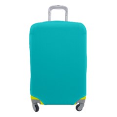 Color Dark Turquoise Luggage Cover (small) by Kultjers