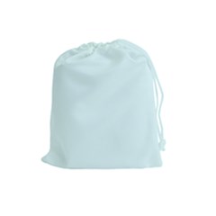 Color Light Cyan Drawstring Pouch (large) by Kultjers