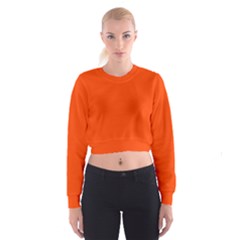 Color Orange Red Cropped Sweatshirt by Kultjers