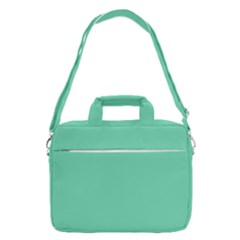 Color Medium Aquamarine Macbook Pro Shoulder Laptop Bag (large) by Kultjers