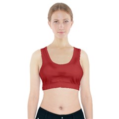 Color Firebrick Sports Bra With Pocket by Kultjers